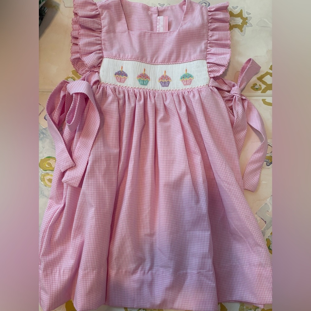 Petit Bebe cupcake smocked dress